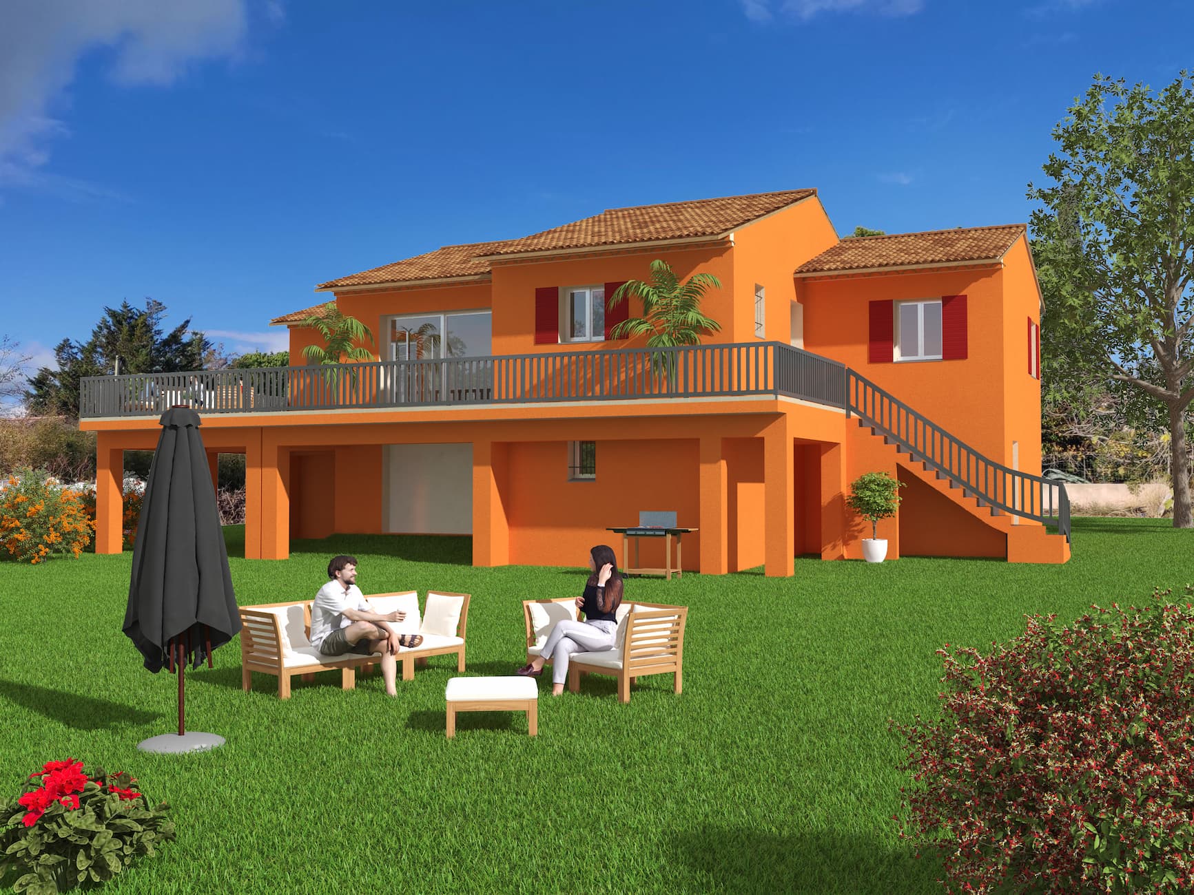 villa avec garage
